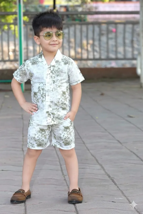 Sea_Green_Cotton_Matching_Set_For_Kids
