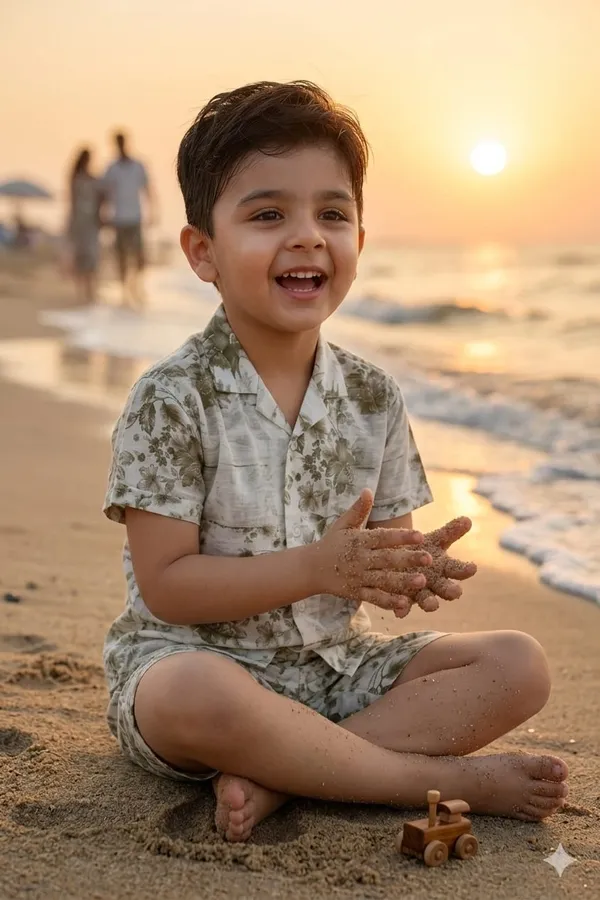 Sea_Green_Cotton_Matching_Set_For_Kids
