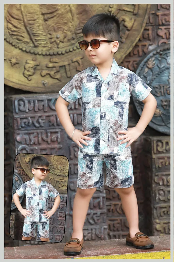 Aqua_Blue_Cotton_Co-Ord_Set_For_Kids