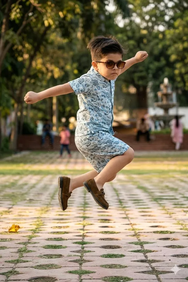 Aqua_Blue_Cotton_Outfit_Set_For_Kids