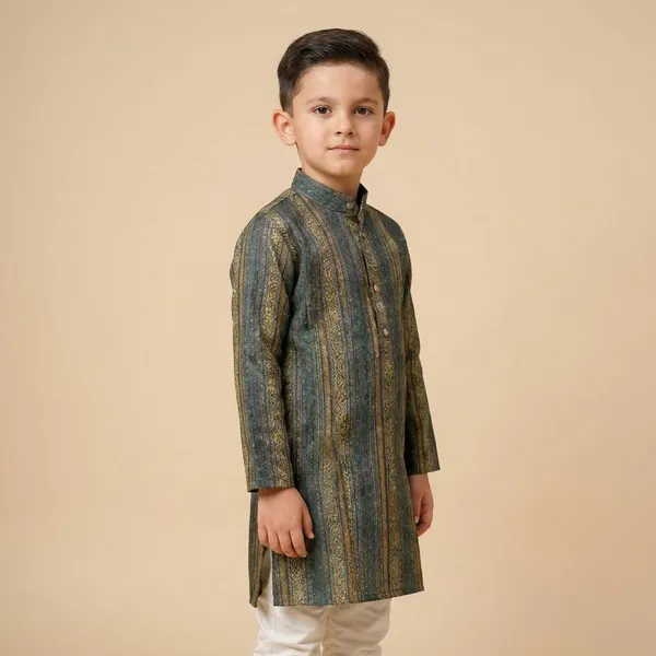 Boys_Blue_Striped_Kurta_With_White_Pyjama_Set
