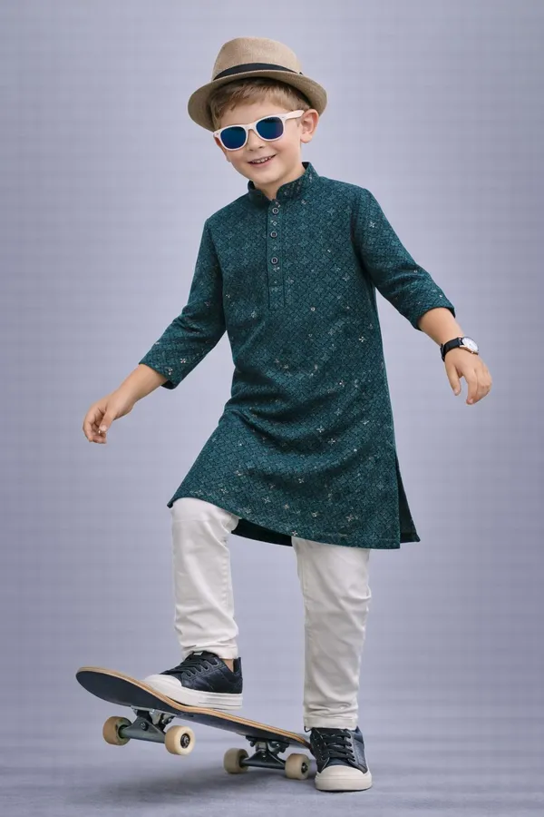 Boys_Green_Ethnic_Kurta_Pajama_Set