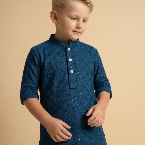 Boys_Ethnic_Kurta_Pajama_Set_Blue_Embroidered_Traditional_Wear