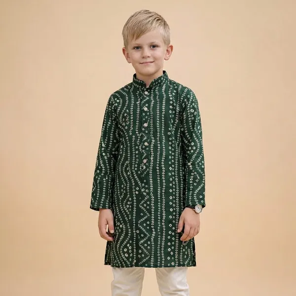 Boys_Green_Ethnic_Kurta_Set_With_White_Pants