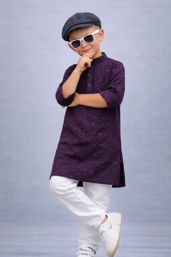 Boys_Purple_Ethnic_Kurta_Pajama_Set_With_White_Pants