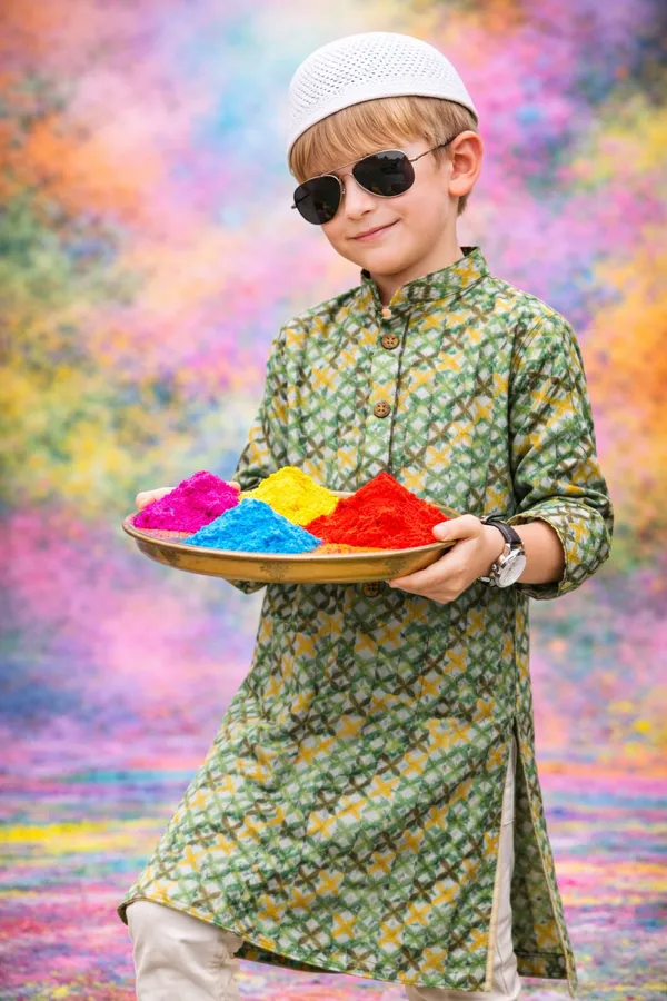 Boys_Green_Printed_Kurta_Set_Festive_Ethnic_Wear