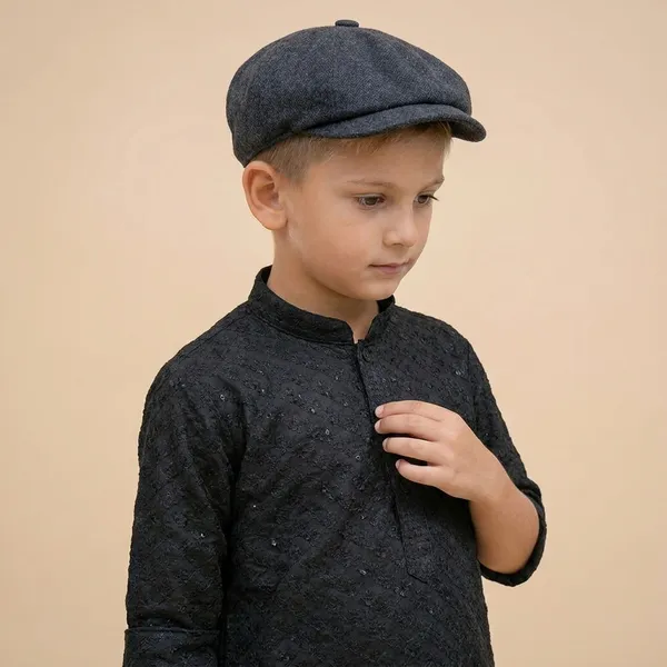 Boys_Black_Embroidered_Kurta_Pajama_Set