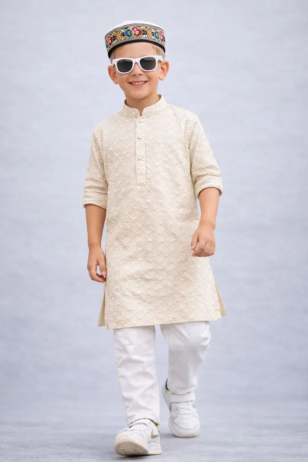 Boys_Ethnic_Embroidered_Kurta_Pajama_Set_Cream