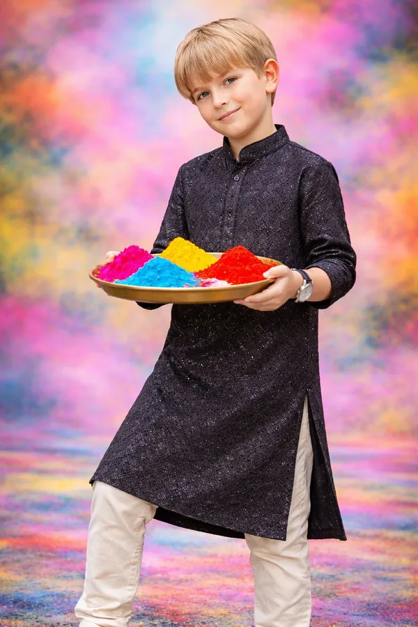 Boys_Black_Kurta_With_White_Pyjama_Set