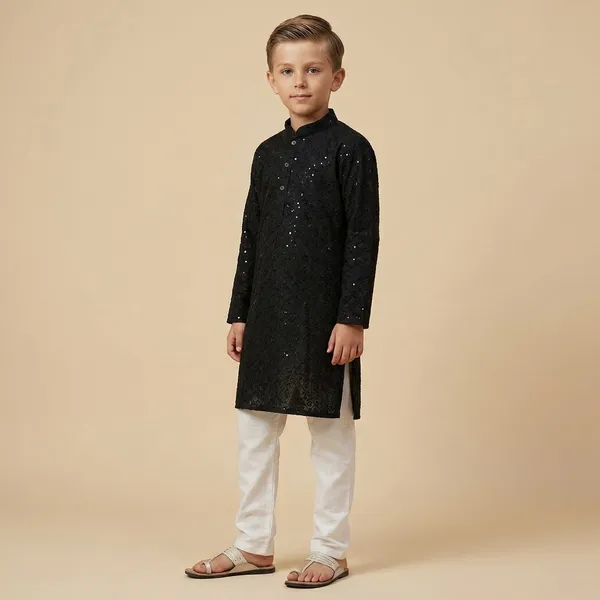 Boys_Black_Embellished_Kurta_Pajama_Set