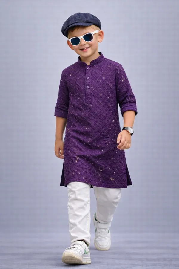 Boys_Purple_Embroidered_Kurta_Pajama_Set