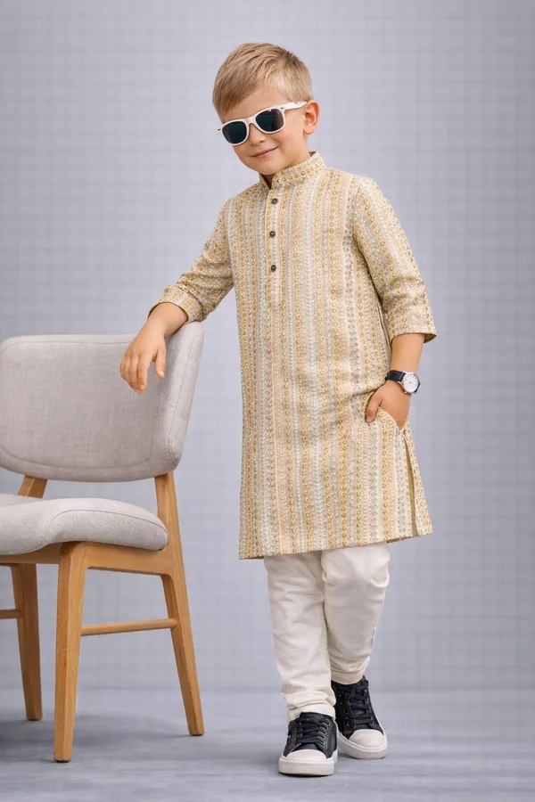 Boys_Traditional_Beige_Embroidered_Kurta_Set_With_White_Churidar