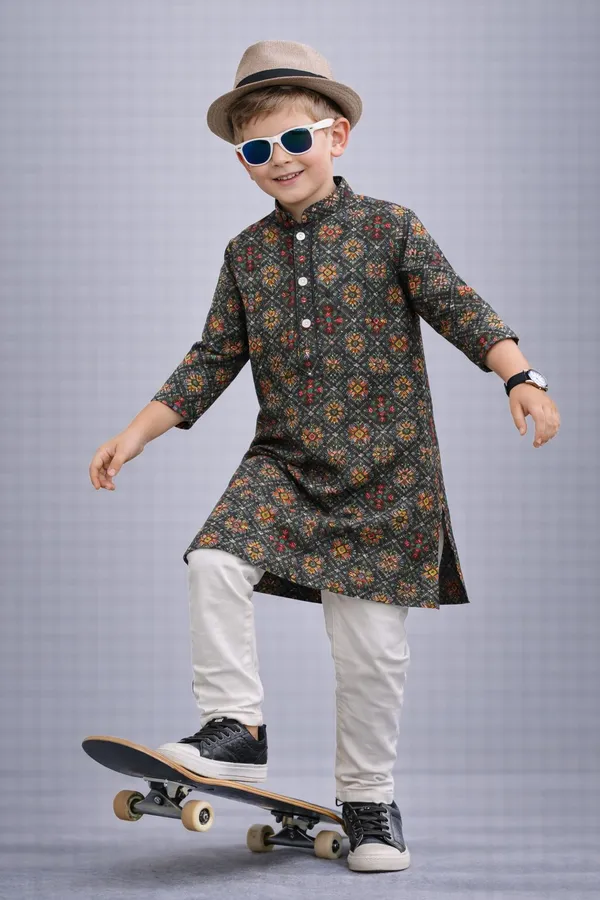 Boys_Ethnic_Kurta_Set_With_Floral_Print_Traditional_Festive_Wear