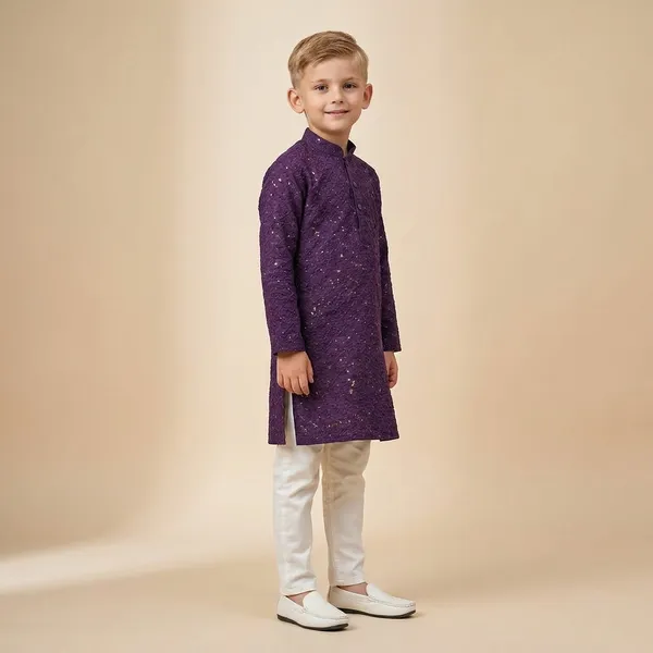 Boys_Purple_Embroidered_Kurta_Pajama_Set