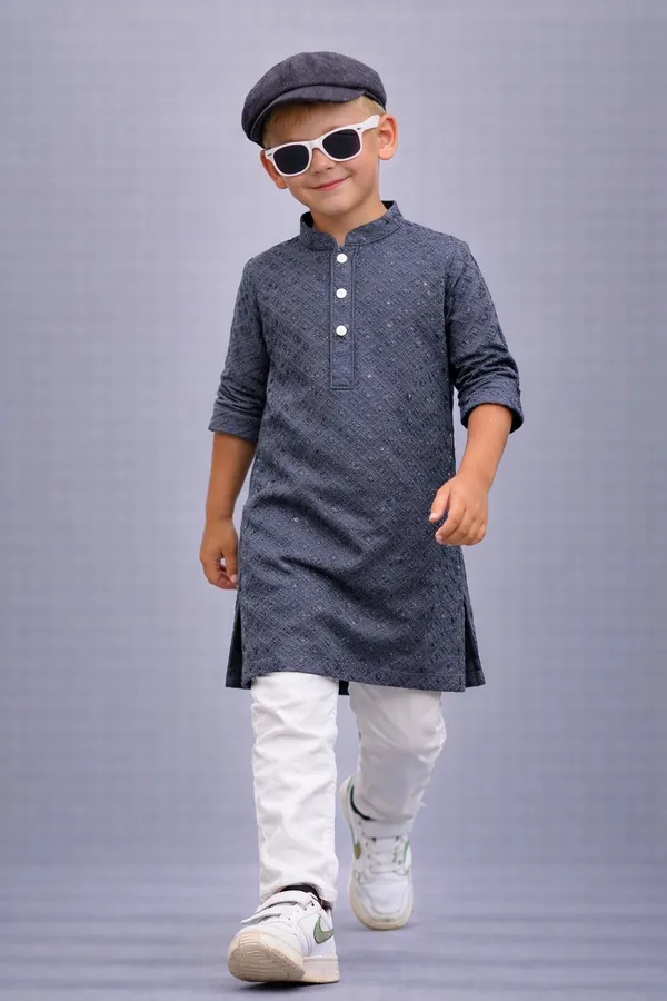 Boys_Ethnic_Kurta_Pajama_Set_Charcoal_Grey