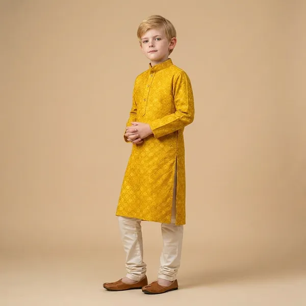 Boys_Yellow_Kurta_For_Holi_And_Festive_Occasions