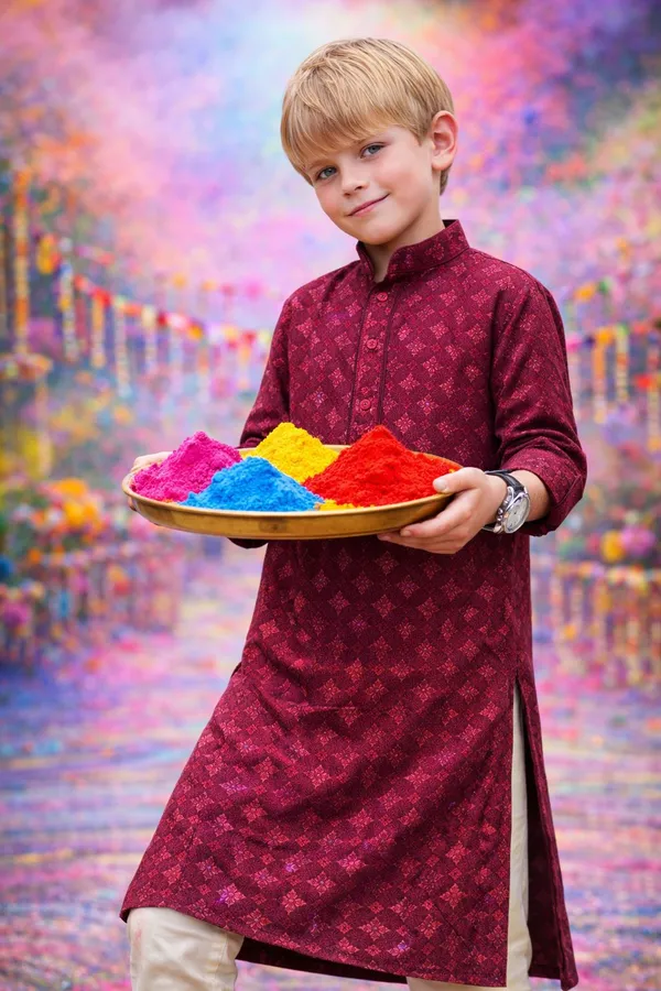 Boys_Maroon_Ethnic_Kurta_For_Festive_Occasions