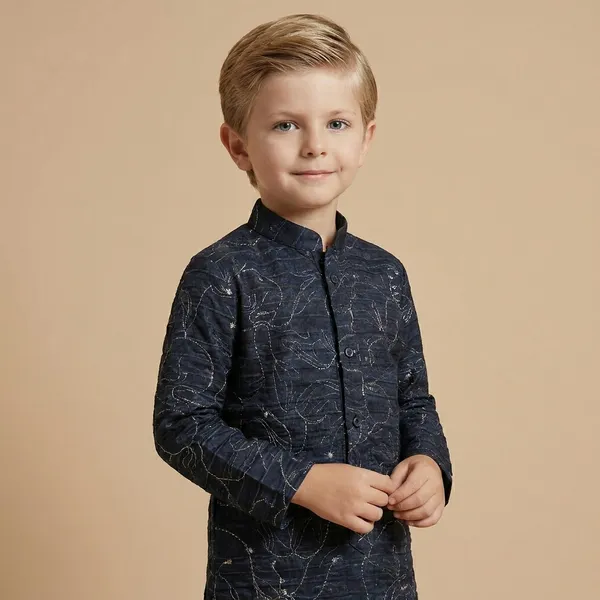 Navy_Blue_Embroidered_Kurta_Pajama_Set_For_Boys
