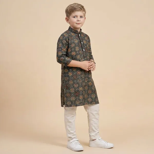 Boys_Ethnic_Kurta_Set_With_Floral_Print_Traditional_Festive_Wear