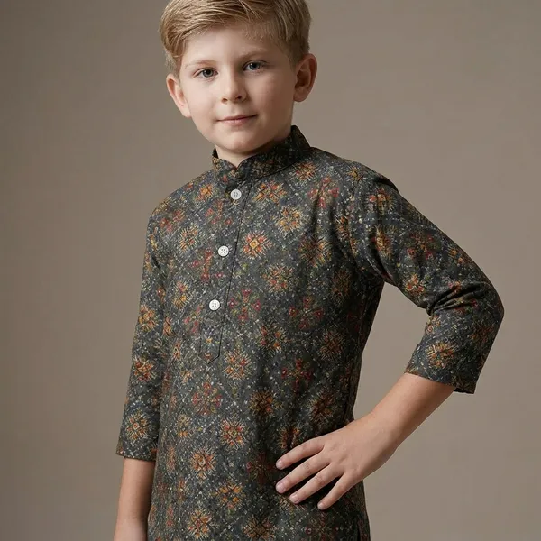 Boys_Ethnic_Kurta_Set_With_Floral_Print_Traditional_Festive_Wear