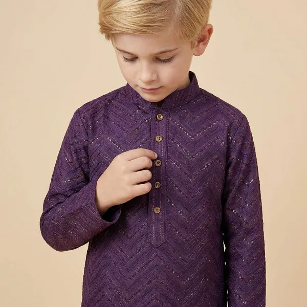 Boys_Purple_Sequin_Embellished_Kurta_Pajama_Set