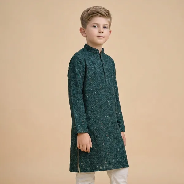 Boys_Green_Ethnic_Kurta_Pajama_Set