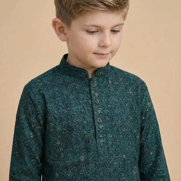 Boys_Green_Ethnic_Kurta_Pajama_Set