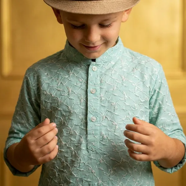 Mint_Green_Ethnic_Kurta_Set_For_Boys