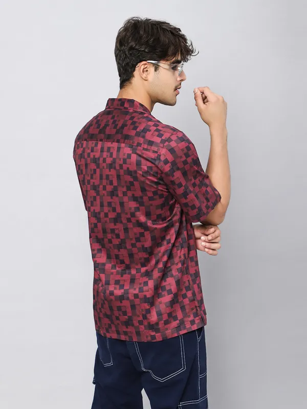Plaid_Red_Oversized_Cotton_Shirt_100%_Cotton_Oversized_Fit
