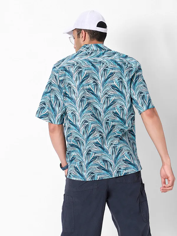 Ditsy_Leaves_Oversized_Cotton_Shirt_100%_Cotton_Oversized_Fit