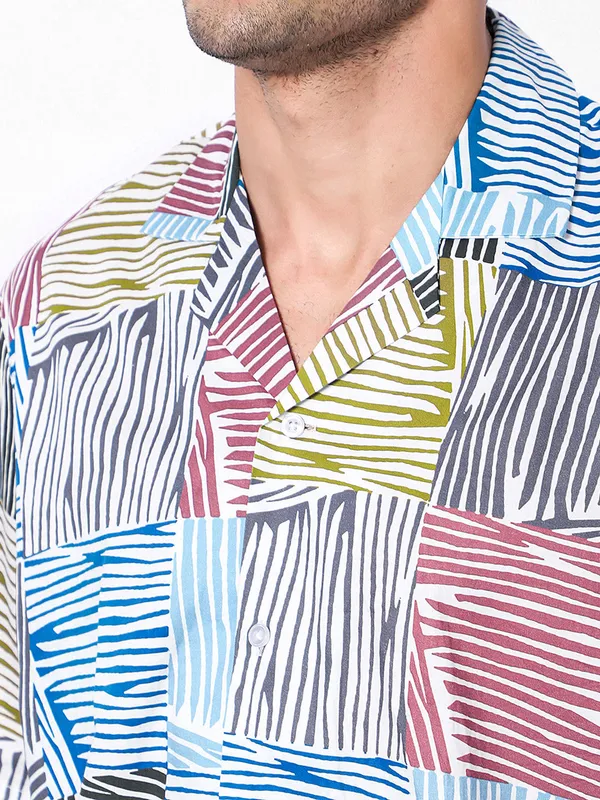 Abstract_Grid_Checks_Oversized_Cotton_Shirt_100%_Cotton_Oversized_Fit