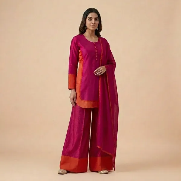 Pink_Fandy_Premium_Kurta_Set_For_Women