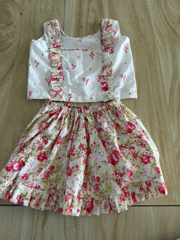 Pink__And_White_Cotton_Premium_Crop_Top_And_Skirt_Set_For_Girl