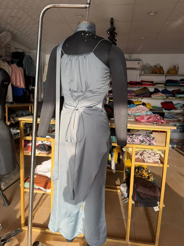 Grey_Silk_Premium__Dress_For_Women