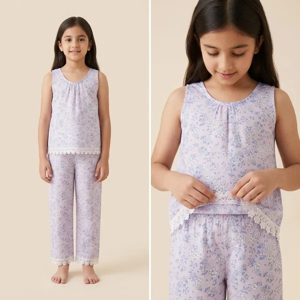 Light_Purple_Cotton_Premium_Sleeveless_Top__And_Pant_Set_For_Girl