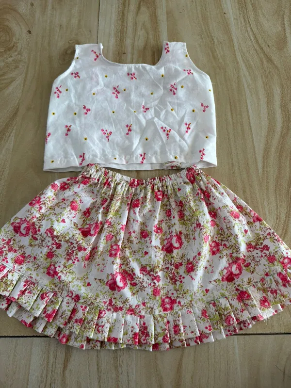 Pink__And_White_Cotton_Premium_Crop_Top_And_Skirt_Set_For_Girl