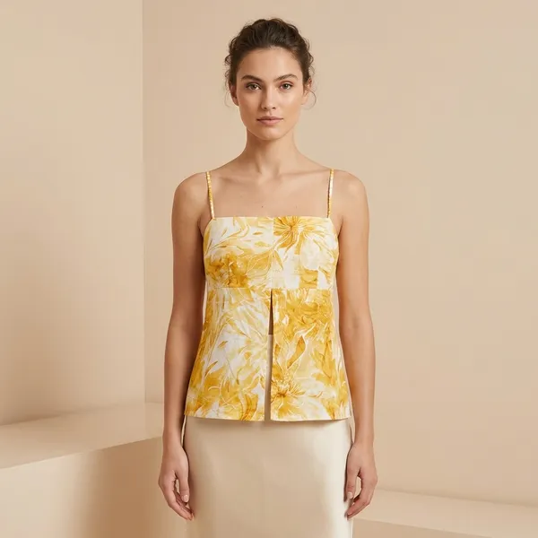 Yellow_Cotton_Premium_Top_For_Women