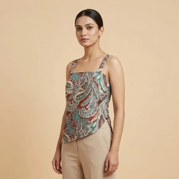 Red_Cotton_Premium_Top_For_Women