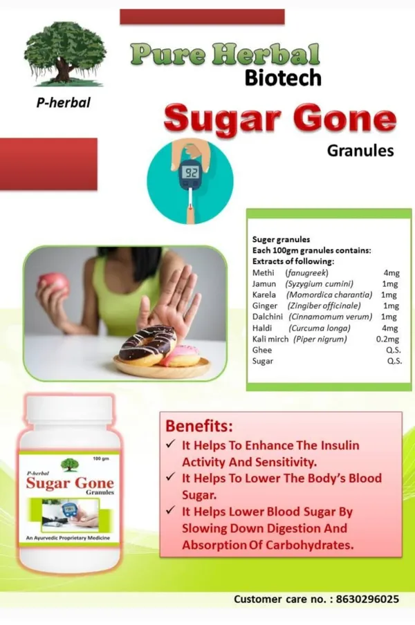 P-Herbal_Stevia_Drops_-_Natural_Zero_Calorie_Liquid_Sweetener_(Premium_Quality)_And_Pure_Herbal_Biotech_Sugar_Gone_Granules_-_Ayurvedic_Blood_Sugar_Support_Supplement