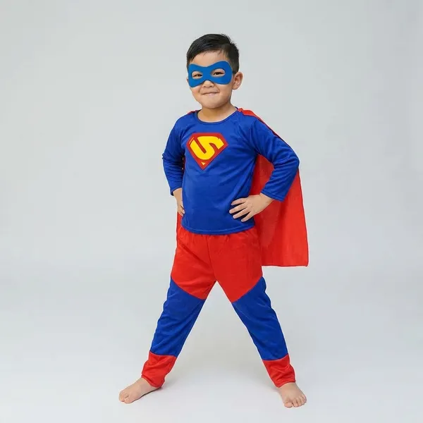 Raj_Costume_Boys_Superhero_Costume_Set_With_Mask_Blue_Red_Full_Sleeve_T_Shirt_Track_Pants_Kids_Fancy_Dress_For_Birthday_Party_School_Function_Stretchable_Comfortable