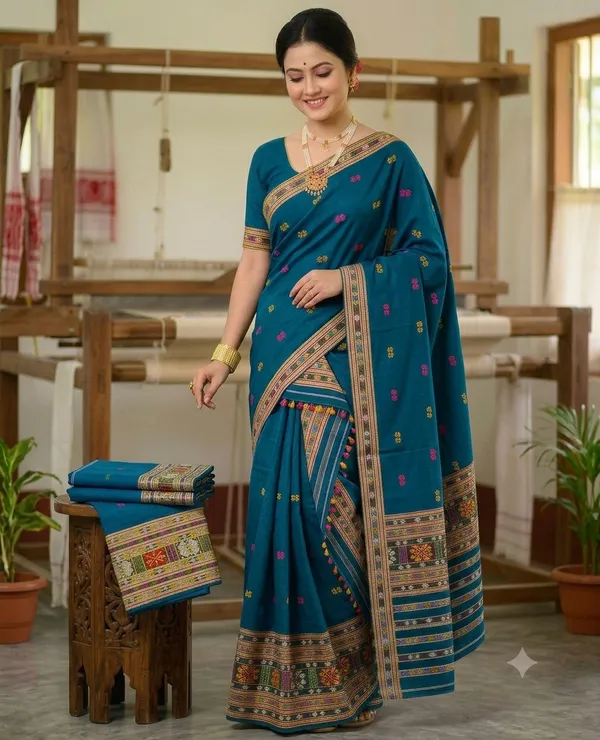 Padmini_buwa_cotton_jura_gero_buwa_handloom_design_jura_Assamese_mekhela_sador_set