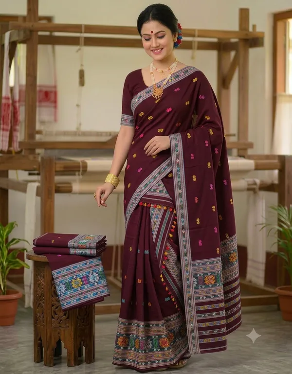 Padmini_buwa_cotton_jura_gero_buwa_handloom_design_jura_Assamese_mekhela_sador_set