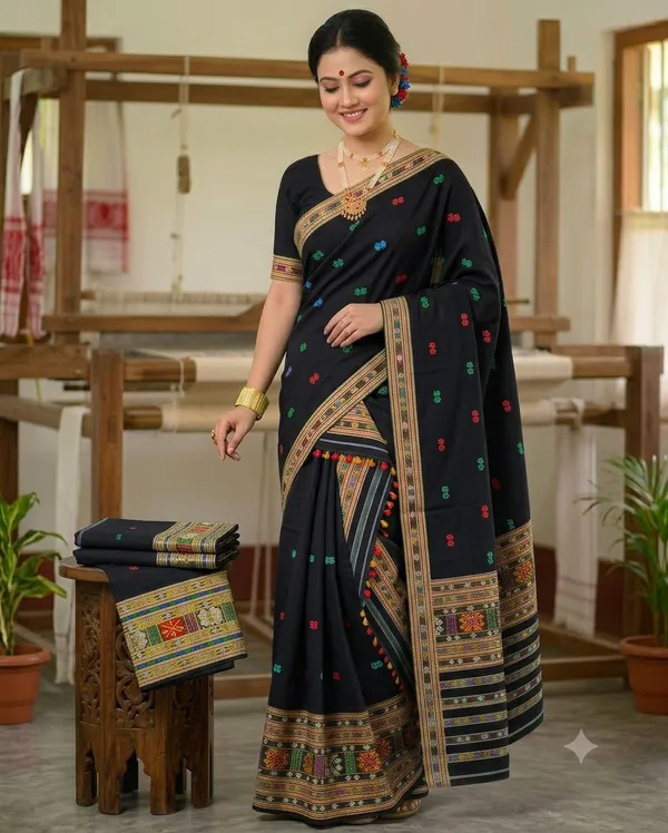 Padmini_buwa_cotton_jura_gero_buwa_handloom_design_jura_Assamese_mekhela_sador_set
