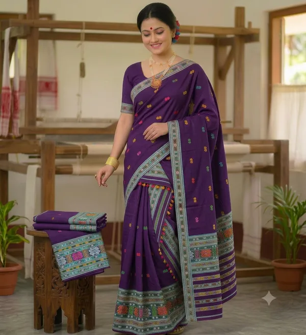 Padmini_buwa_cotton_jura_gero_buwa_handloom_design_jura_Assamese_mekhela_sador_set