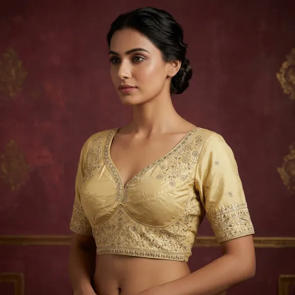 Golden_Embroidered_Blouse_With_Sequin_Work