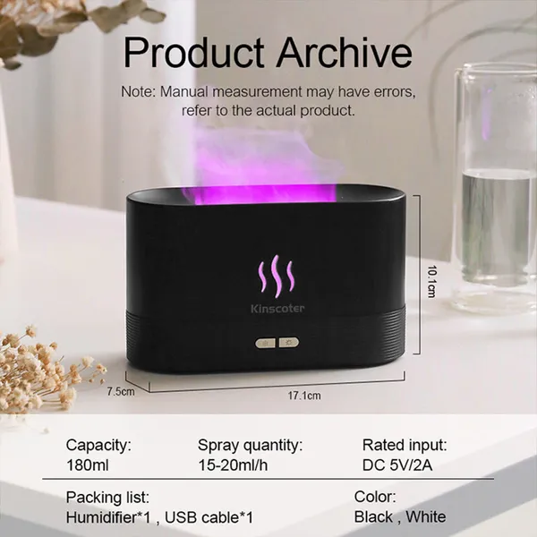 Fire_Flame_Aromatherapy_Humidifier_180ml_LED_Diffuser
