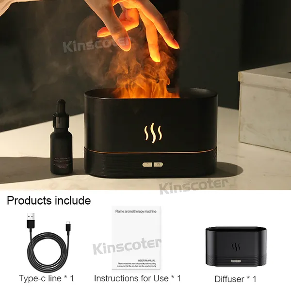 Fire_Flame_Aromatherapy_Humidifier_180ml_LED_Diffuser