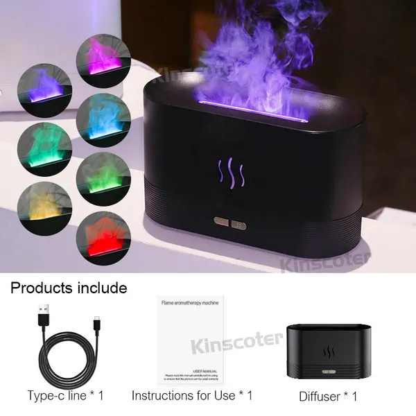 Fire_Flame_Aromatherapy_Humidifier_180ml_LED_Diffuser