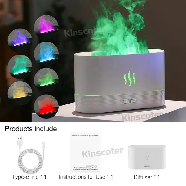 Fire_Flame_Aromatherapy_Humidifier_180ml_LED_Diffuser