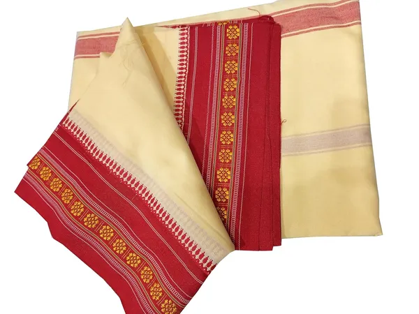 Braj_Paridhaan_Fabrics_Poly_Silk_Dhoti_Traditional_West_Bangal_Style_Indian_Dhoti_4.5_Meter_For_Men_Ethnic_Wear_For_Pooja_Wedding_Festival_Cream_Beige